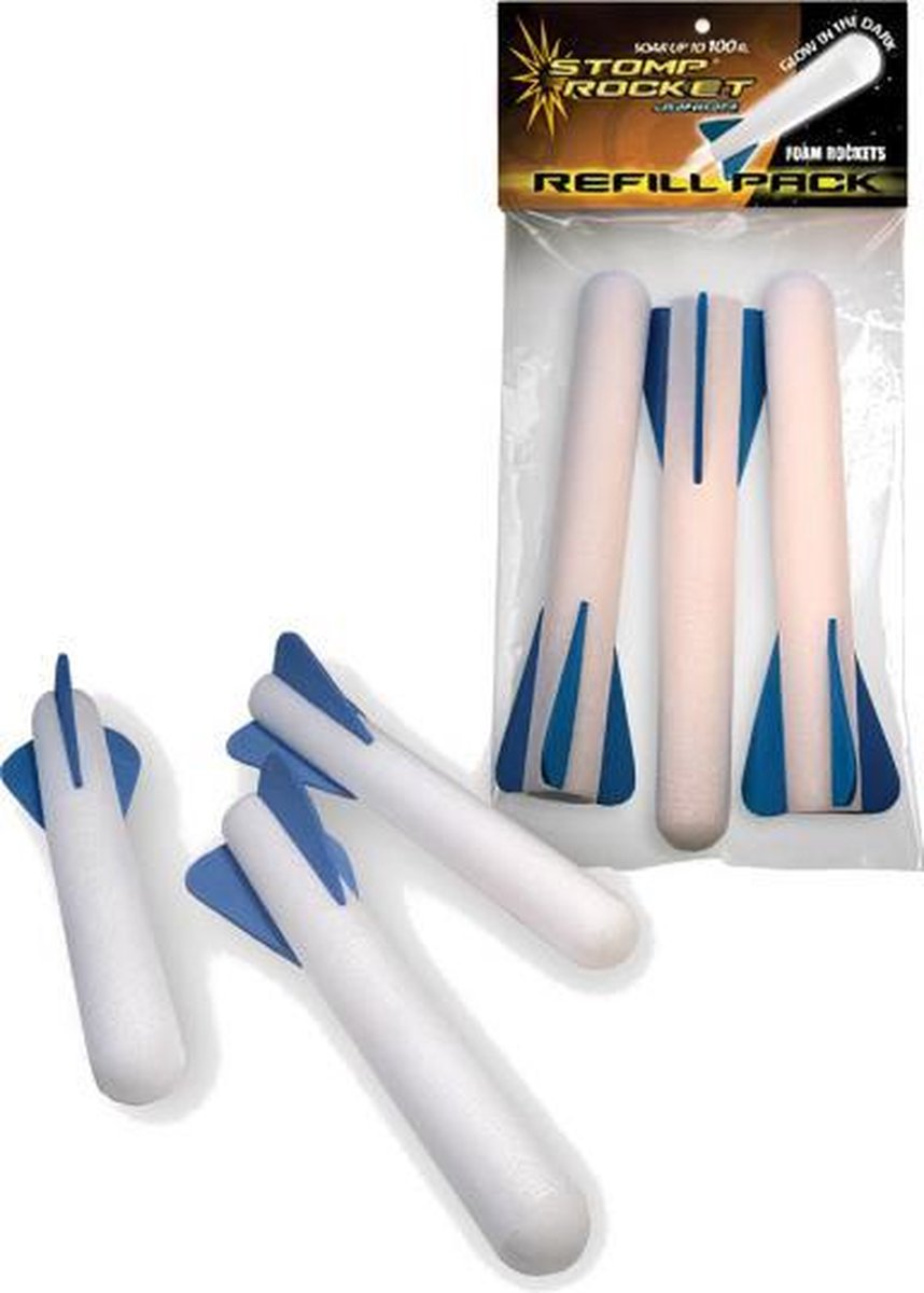 schietpijlen Stomp Rocket jongens foam blauw 3-delig