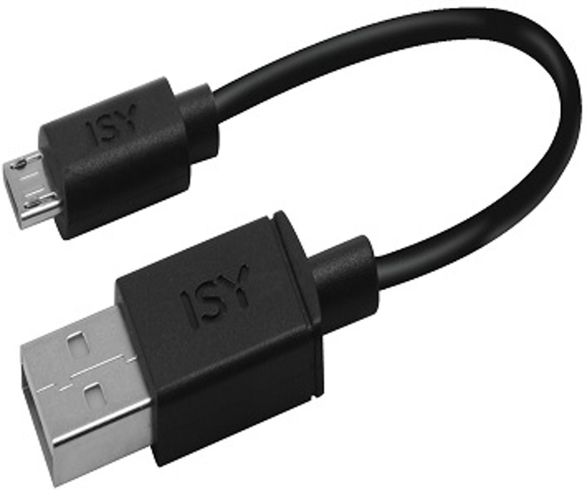 ISY IUC 1002 USB-kabel 0,15 m USB A Micro-USB A Mannelijk Zwart