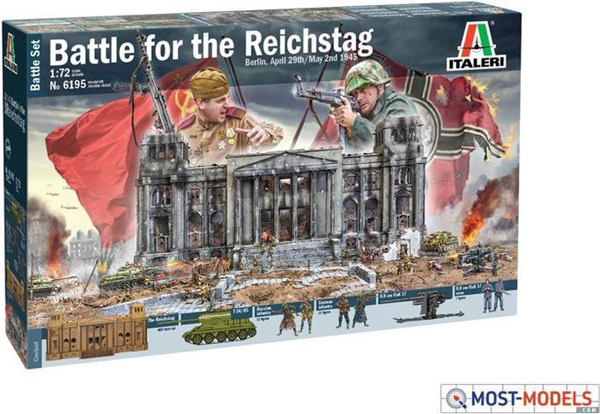 *NIEUW 1:72 Italeri 6195 Battle for the Reichstag 1945 - Battle Set