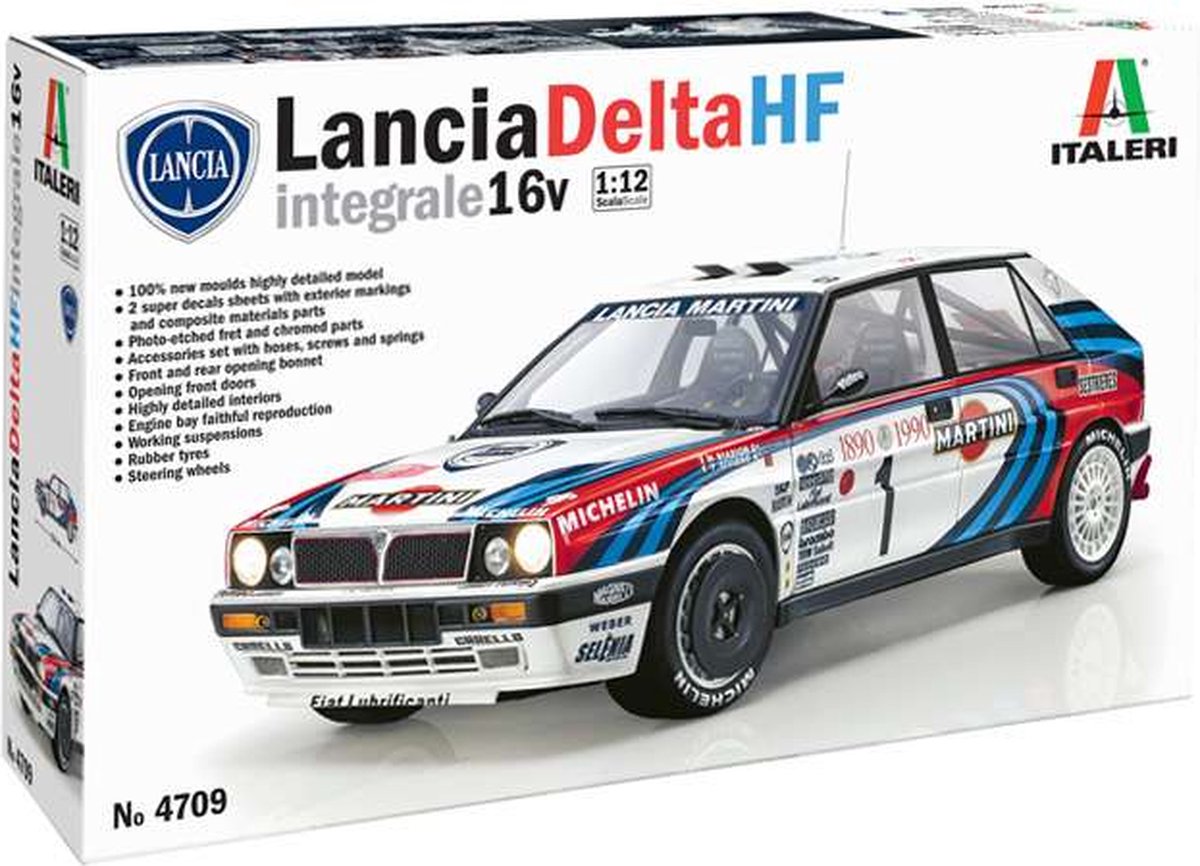 1:12 Italeri 4709 Lancia Delta HF integrale 16v Car Plastic kit