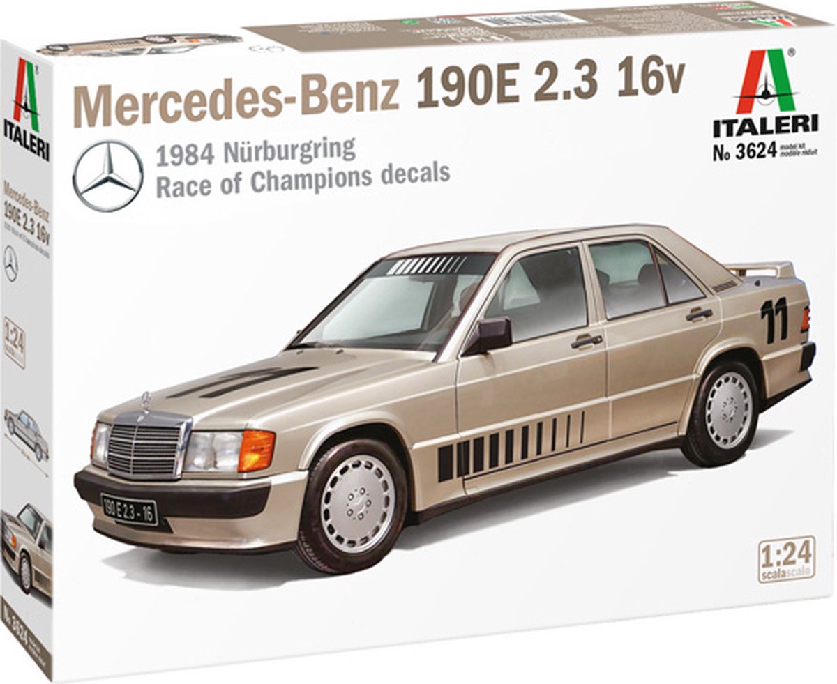 1:24 Italeri 3624 Mercedes-Benz 190E 2.3 16v Car Plastic kit