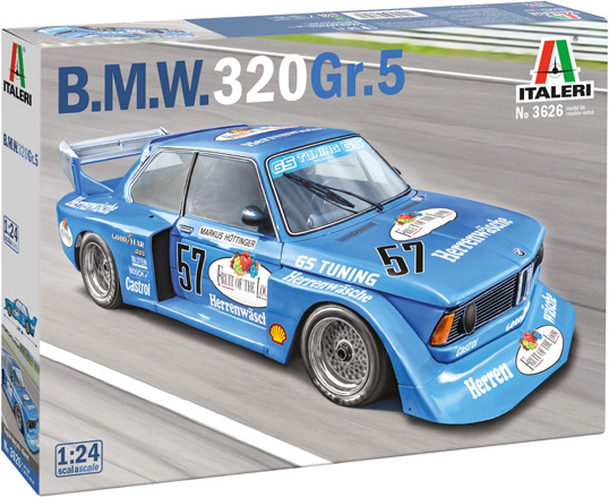 1:24 Italeri 3626 BMW 320 Group 5 Car Plastic kit