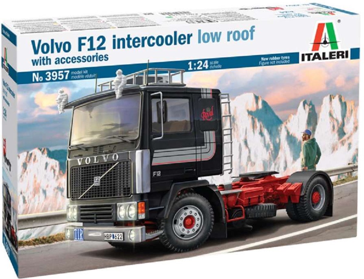 1:24 Italeri 3957 Volvo F12 Intercooler Low Roof Truck Plastic kit