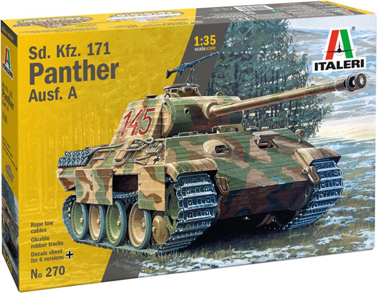 1:35 Italeri 0270 SD.KFZ. 171 Panther Ausf. A Plastic kit