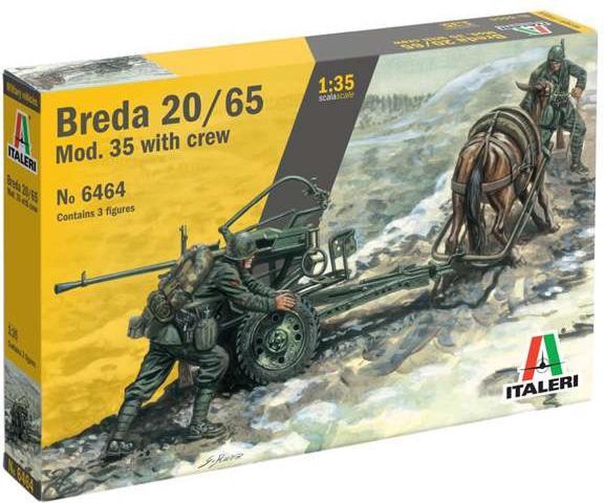 1:35 Italeri 6464 Breda 20/65 Mod. 35 with Crew Plastic kit