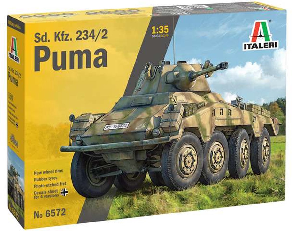 1:35 Italeri 6572 Sd.Kfz. 234/2 Puma Plastic kit