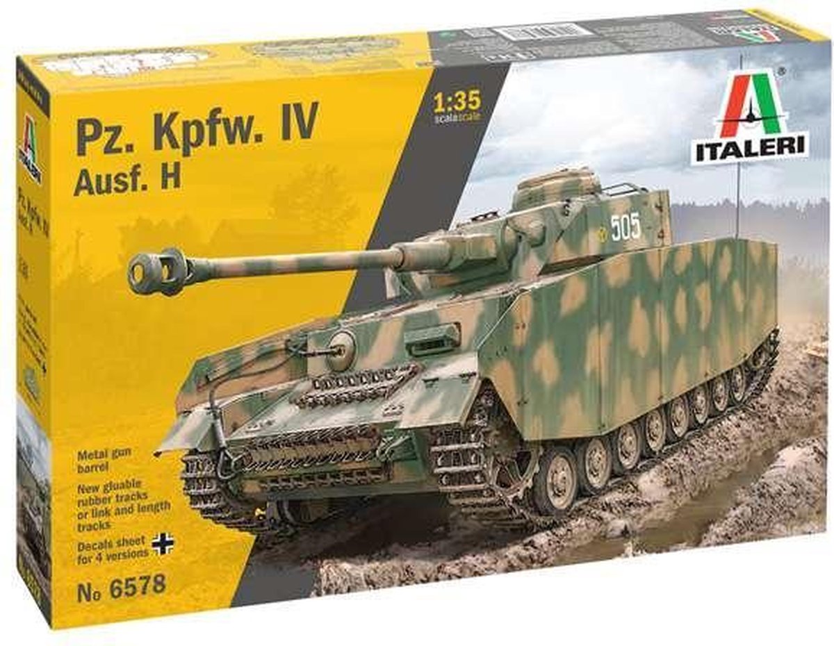 1:35 Italeri 6578 Pz. Kpfw. IV Ausf. H Tank Plastic kit