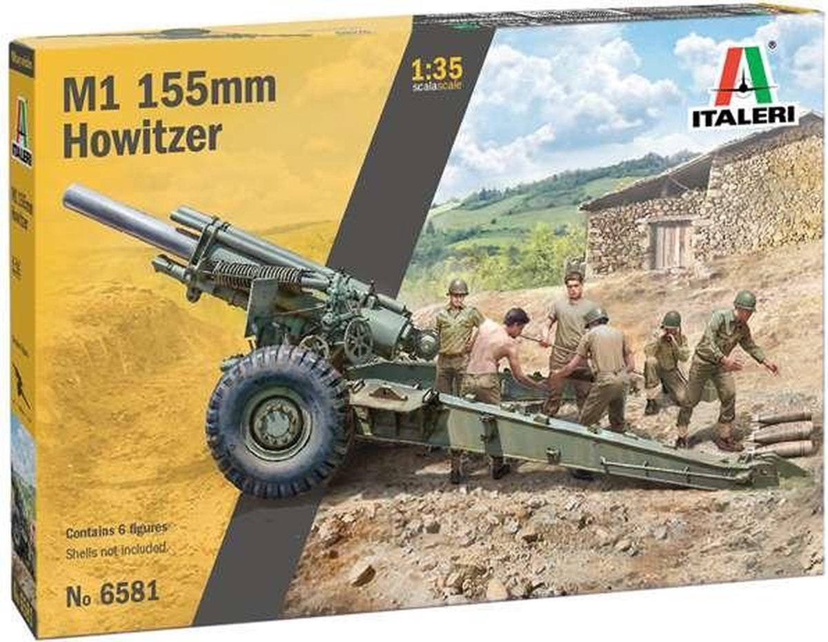 1:35 Italeri 6581 M1 155mm Howitzer Plastic kit