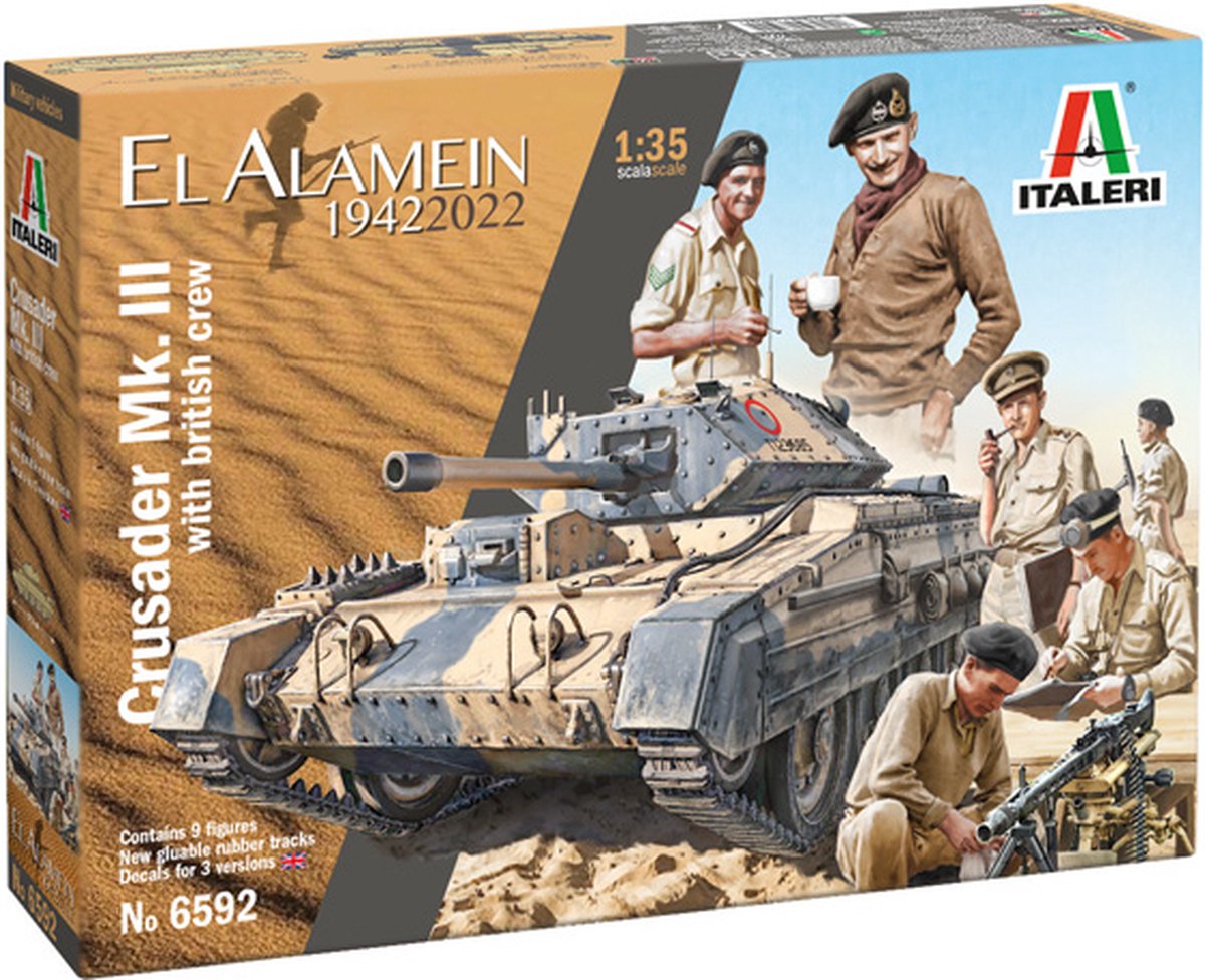 1:35 Italeri 6592 Crusader Mk. III with British Crew Plastic kit