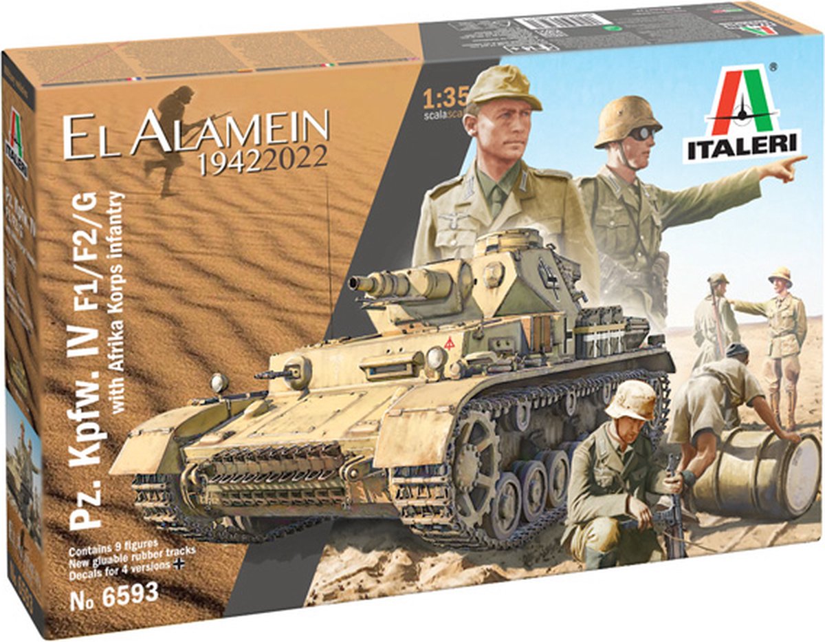 1:35 Italeri 6593 Pz.Kpfw.IV F1/F2/G With Afrika Korps Infantry Plastic kit