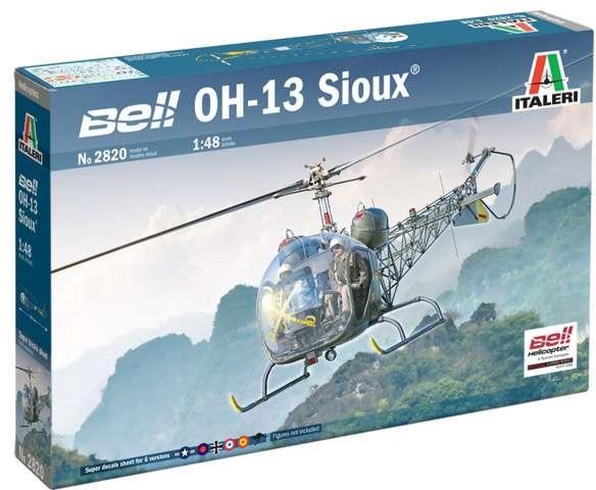 1:48 Italeri 2820 OH-13 Sioux Helicopter Plastic kit