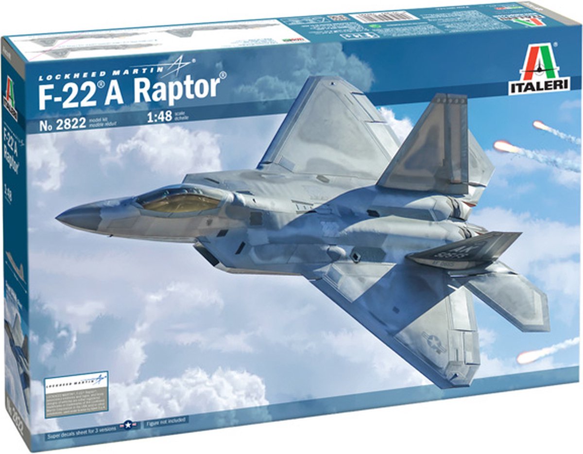 1:48 Italeri 2822 Lockheed Martin F-22 A Raptor Plastic kit