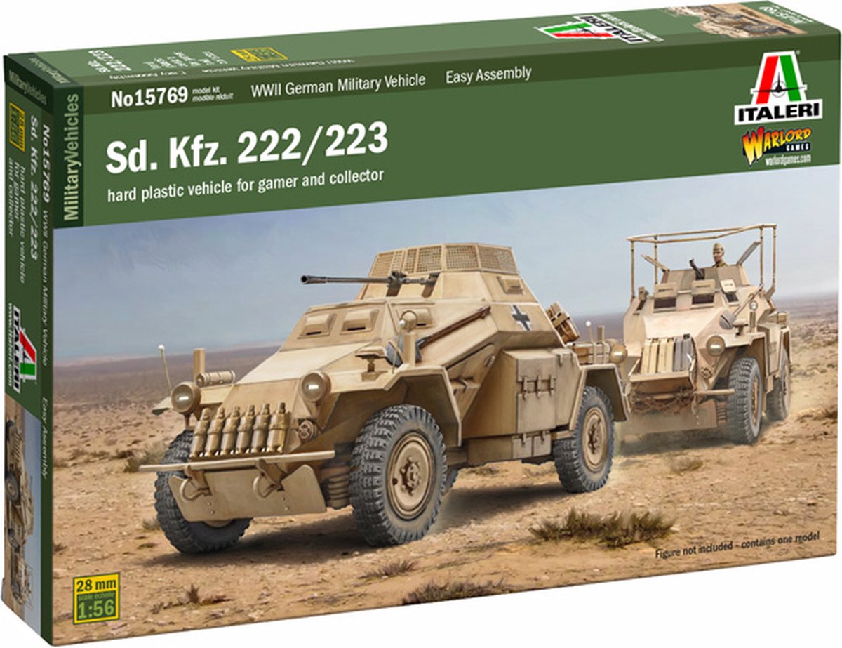 1:56 Italeri 15769 Sd. Kfz. 222/223 Plastic kit