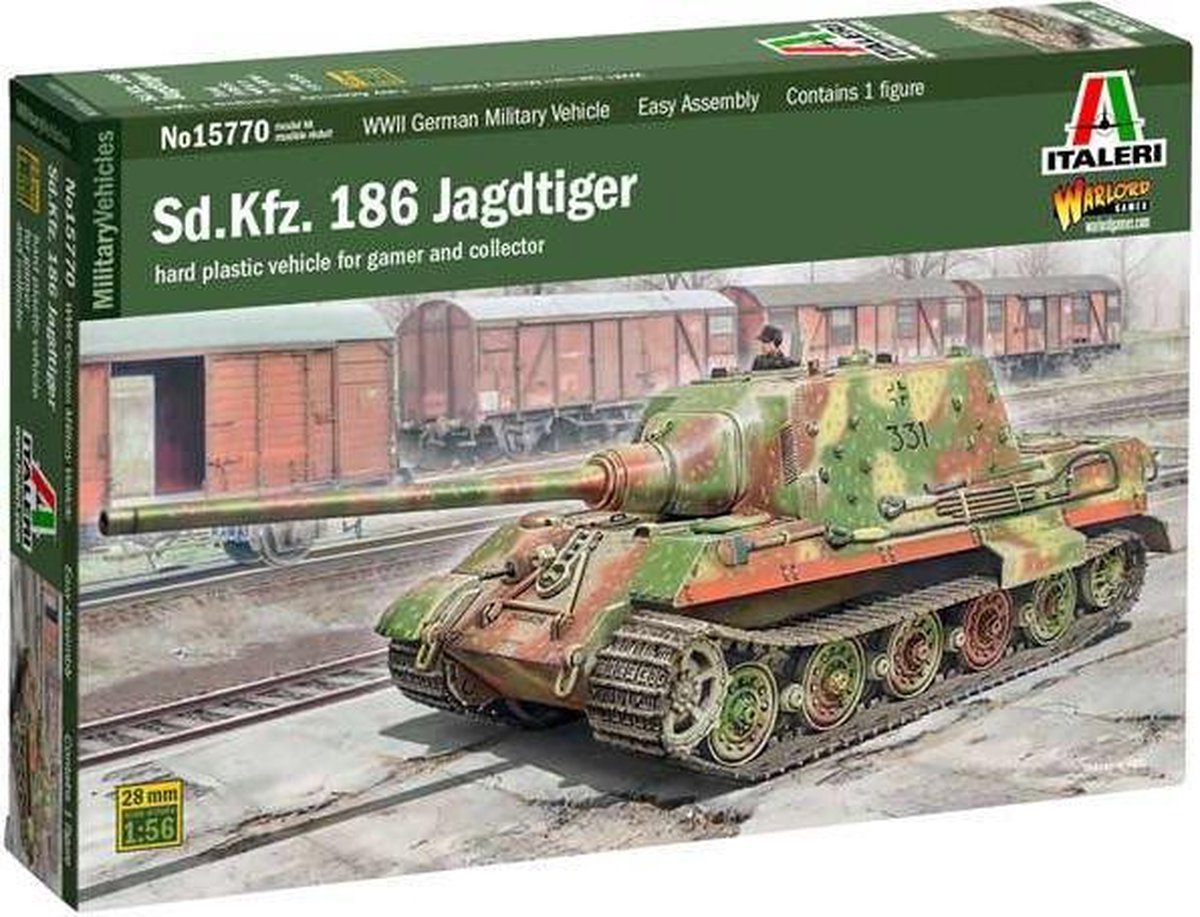 1:56 Italeri 15770 Sd.Kfz. 186 Jagdtiger Tank Plastic kit