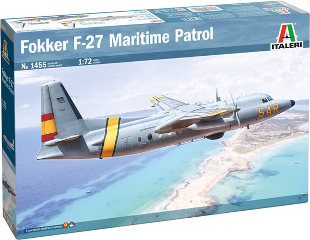 1:72 Italeri 1455 Fokker F-27 Maritime Patrol Plastic kit