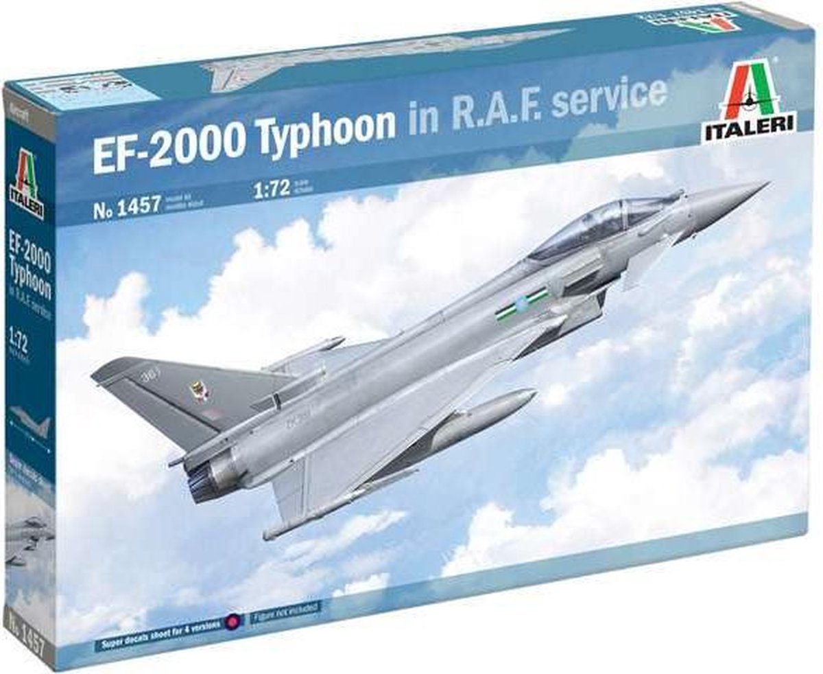 1:72 Italeri 1457 EF-2000 Typhoon In R.A.F. Service Plane Plastic kit