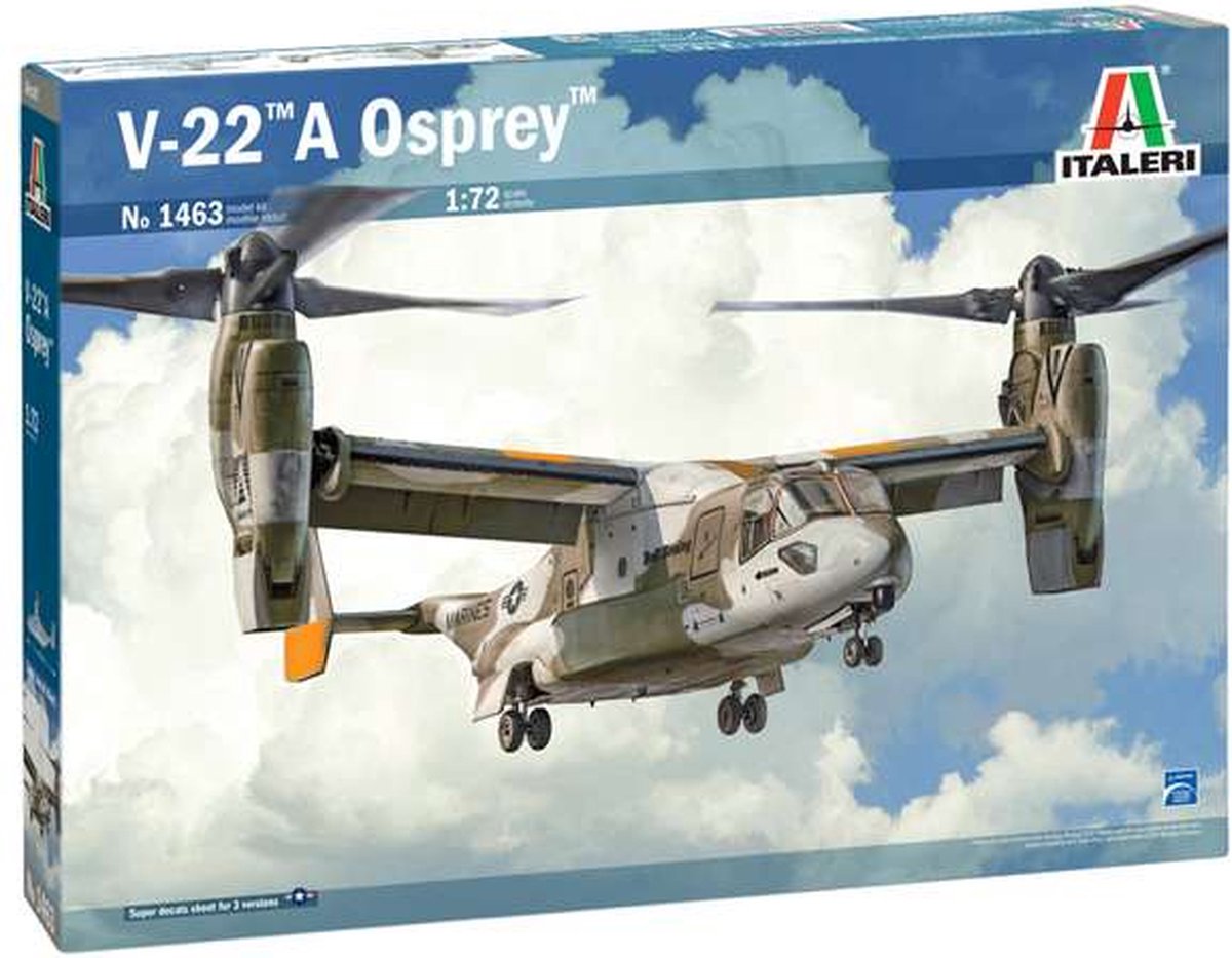 1:72 Italeri 1463 V-22A Osprey Heli Plastic kit