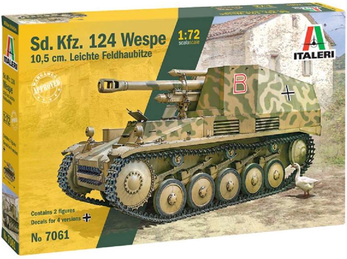 1:72 Italeri 7061 SD.KFZ.124 Wespe Tank Plastic kit