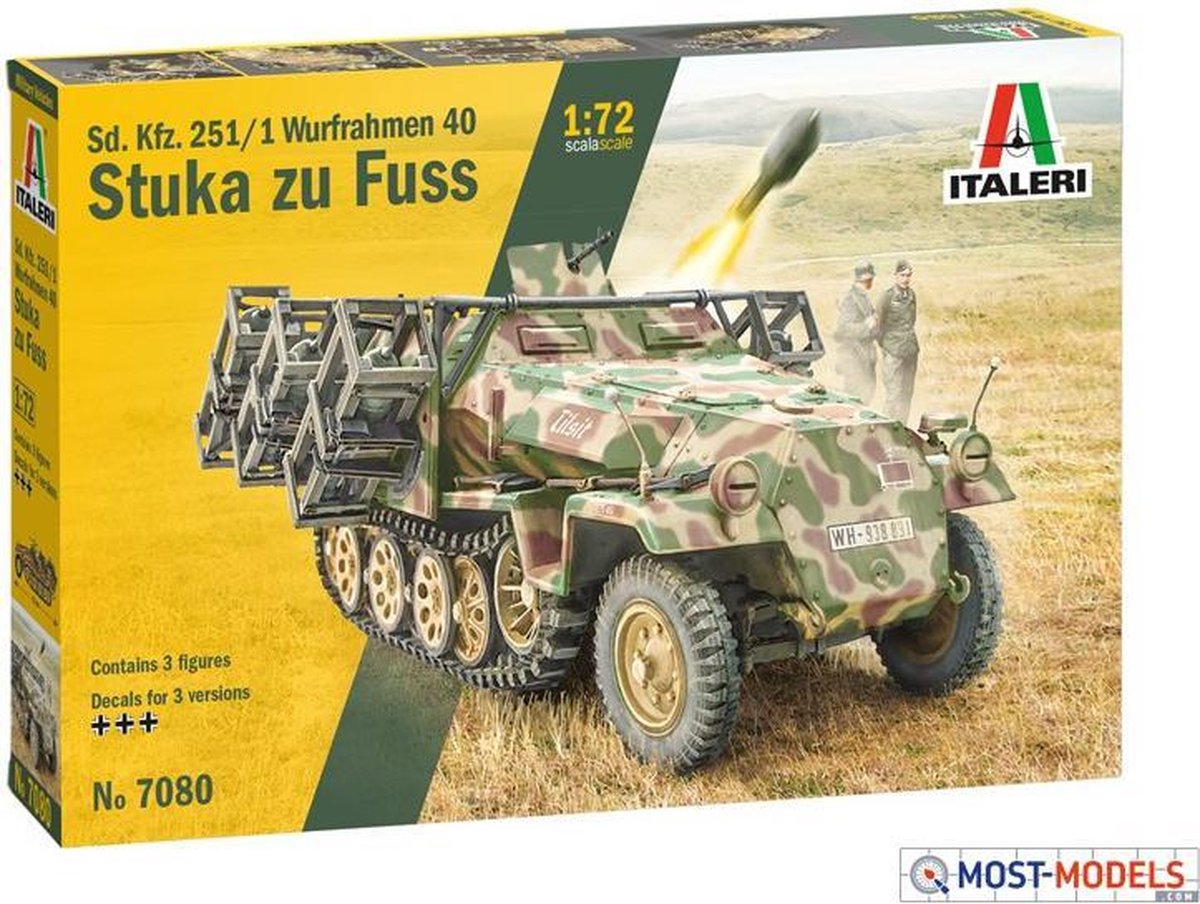 1:72 Italeri 7080 Sd.Kfz.251/1 Wurfrahmen Stuka zu Fuss