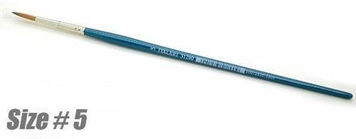 Italeri - 5 Synthetic Round Brush Brown Tip (Ita51290)