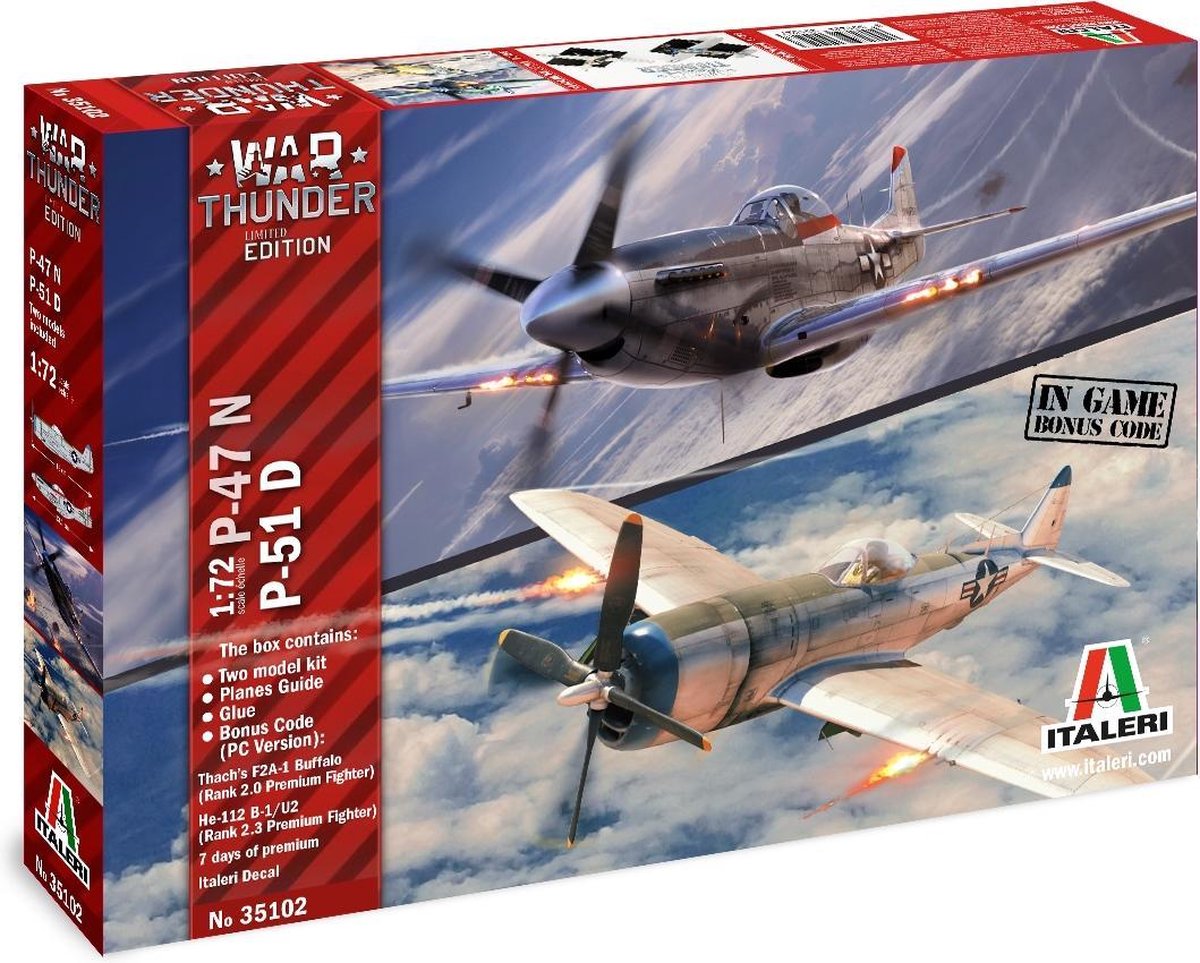 Italeri - P 47 N & P 51 D War Thunder Vgs 1:72 (Ita35102)