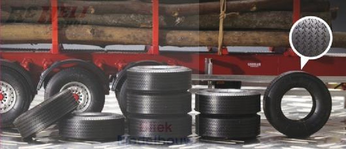 Italeri - Trailer Rubber Tyres (8x) 1:24 (Ita3890s)