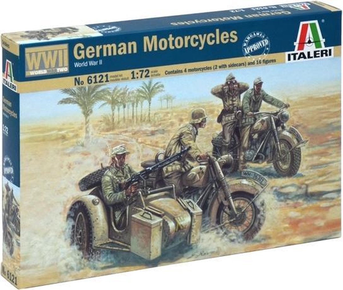 Italeri - Wwii German Motorcycles 1:72 (Ita6121s)