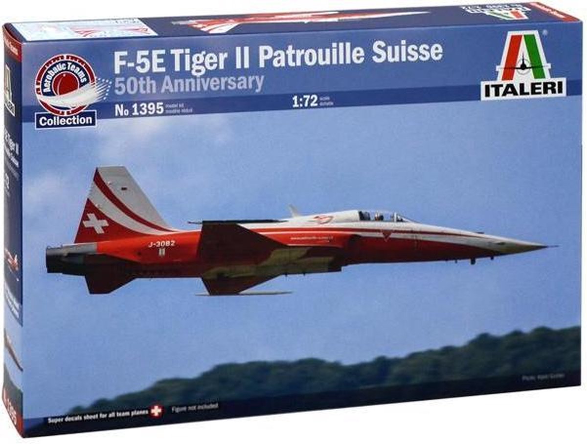 Italeri F-5E TIGER ll PATROUILLE SUISSE 50th ANNIVERSARY 1:72 Montagekit Vliegtuig met vaste vleugels