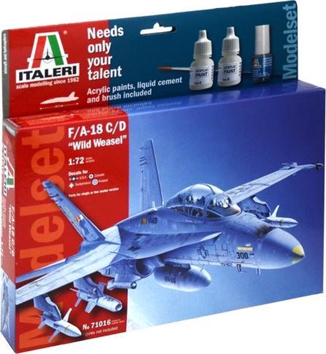 Italeri F/A - 18 C/D WILD WEASEL 1:72 Montagekit