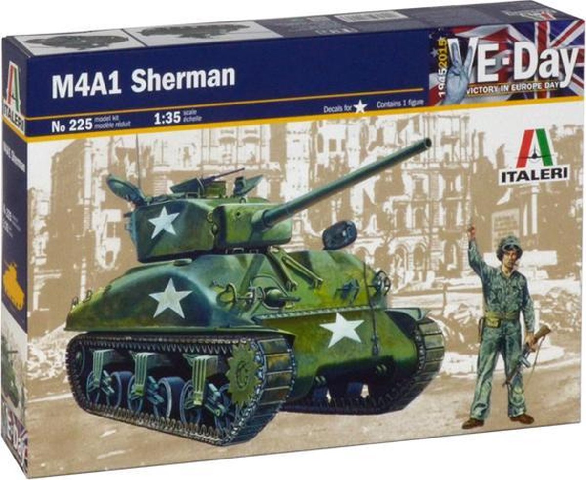 Italeri M4A1 SHERMAN + Tamiya lijm