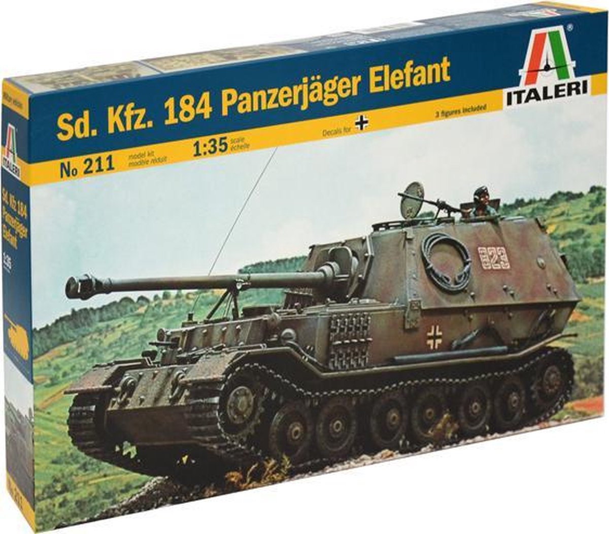 Italeri SD.KFZ.184 Panzerjager Elefant + Tamiya lijm