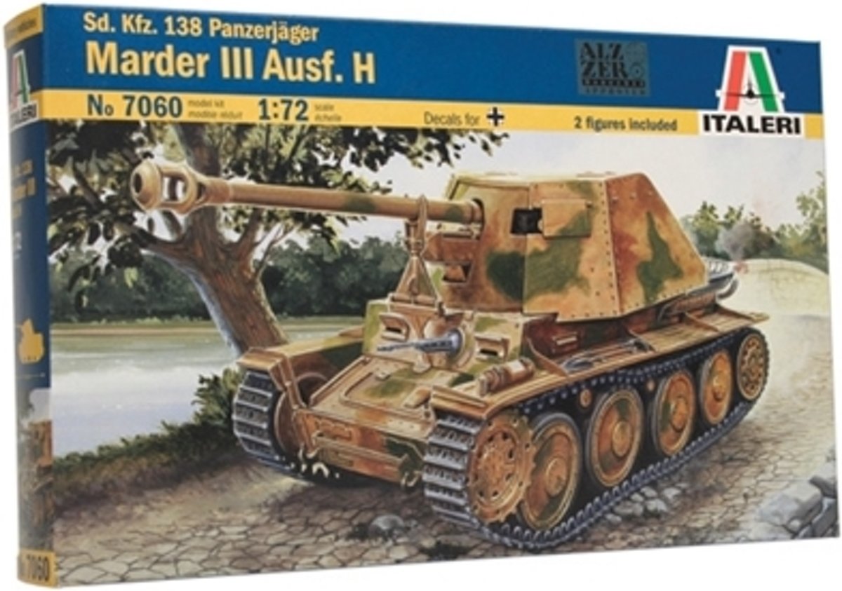 Italeri SD.KFZ.PANZERJ.MARDER III AUSF.H 1:72 Montagekit Tank