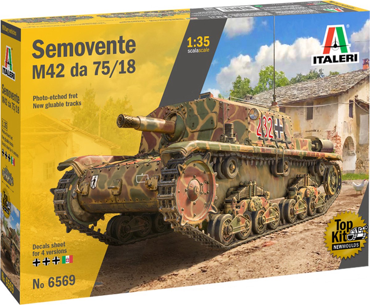 Italeri Semovente M42 da 75/18 + Ammo by Mig lijm