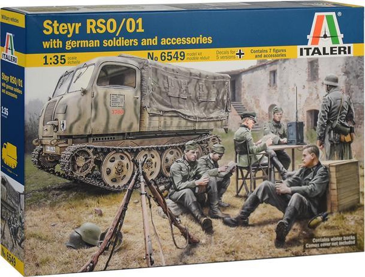 Italeri Steyr RSO/01 with German Soldiers and accessories + Tamiya lijm