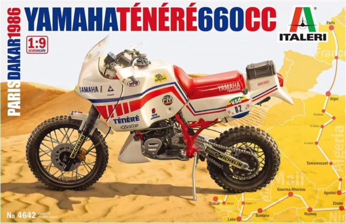 Yamaha Tenere 660 Cc 1986 (modelbouw,  1:9) met starterkit