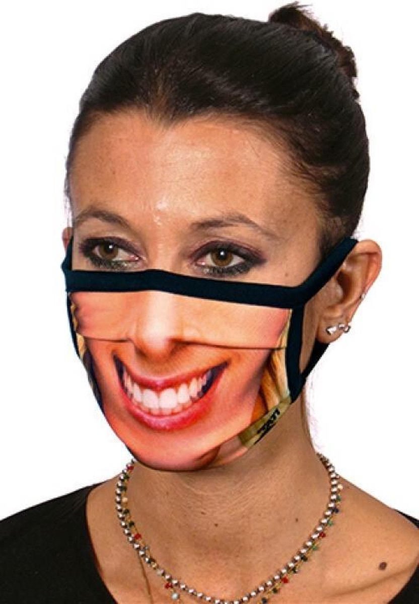 Gezichtsmasker - mondmaster - neusmasker - mondkapje - Smiling Woman