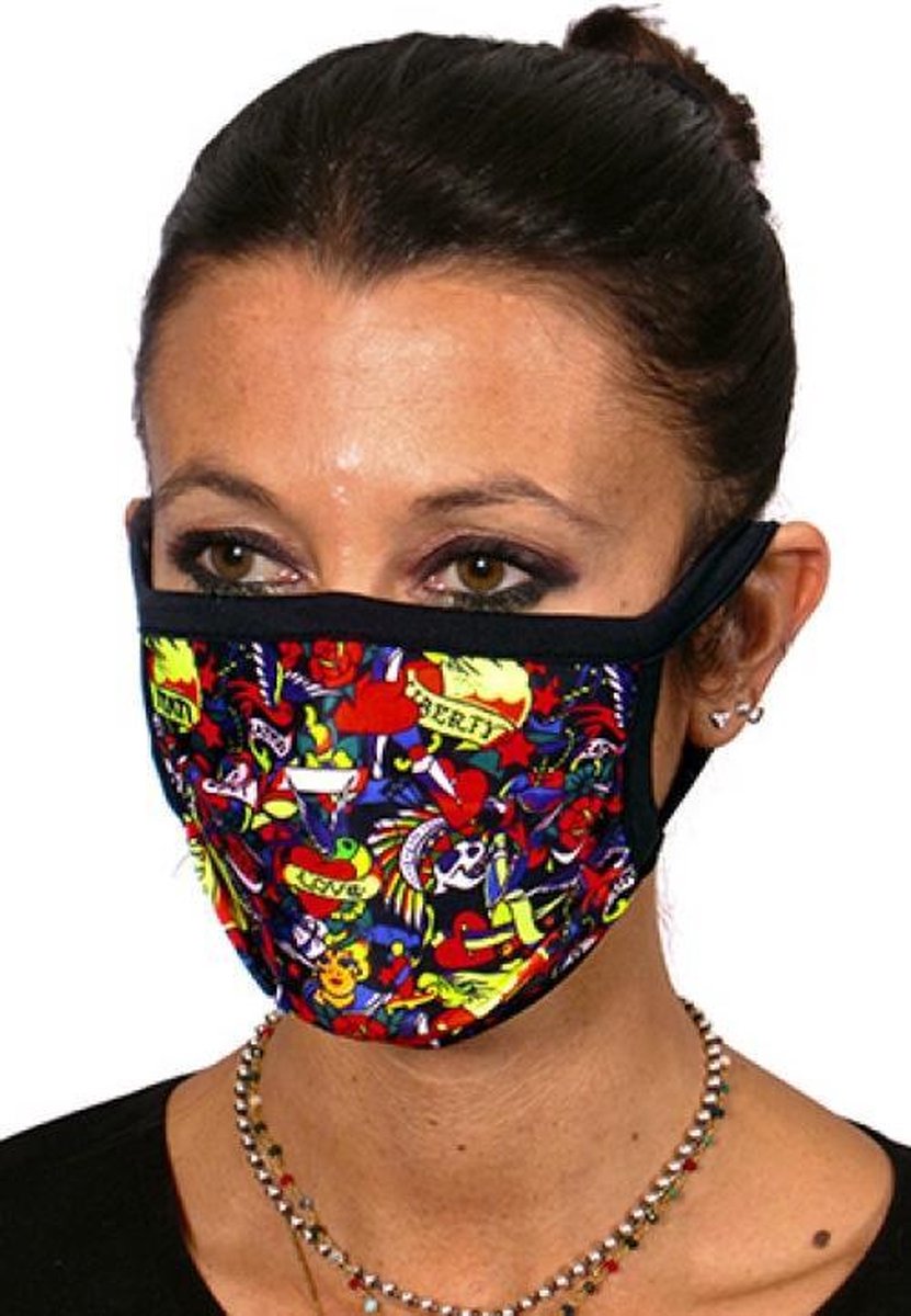 Gezichtsmasker - mondmaster - neusmasker - mondkapje - Tattoo