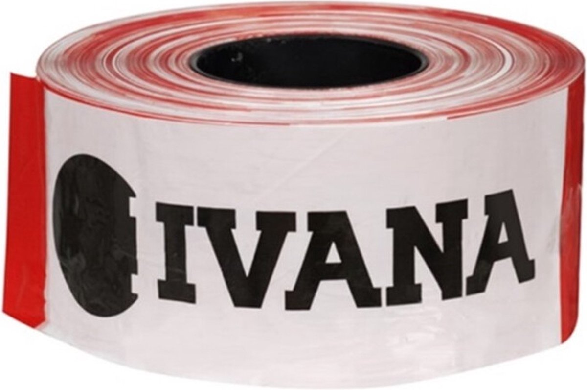   Afzetlint In Doos Rood - Wit - 500mtr