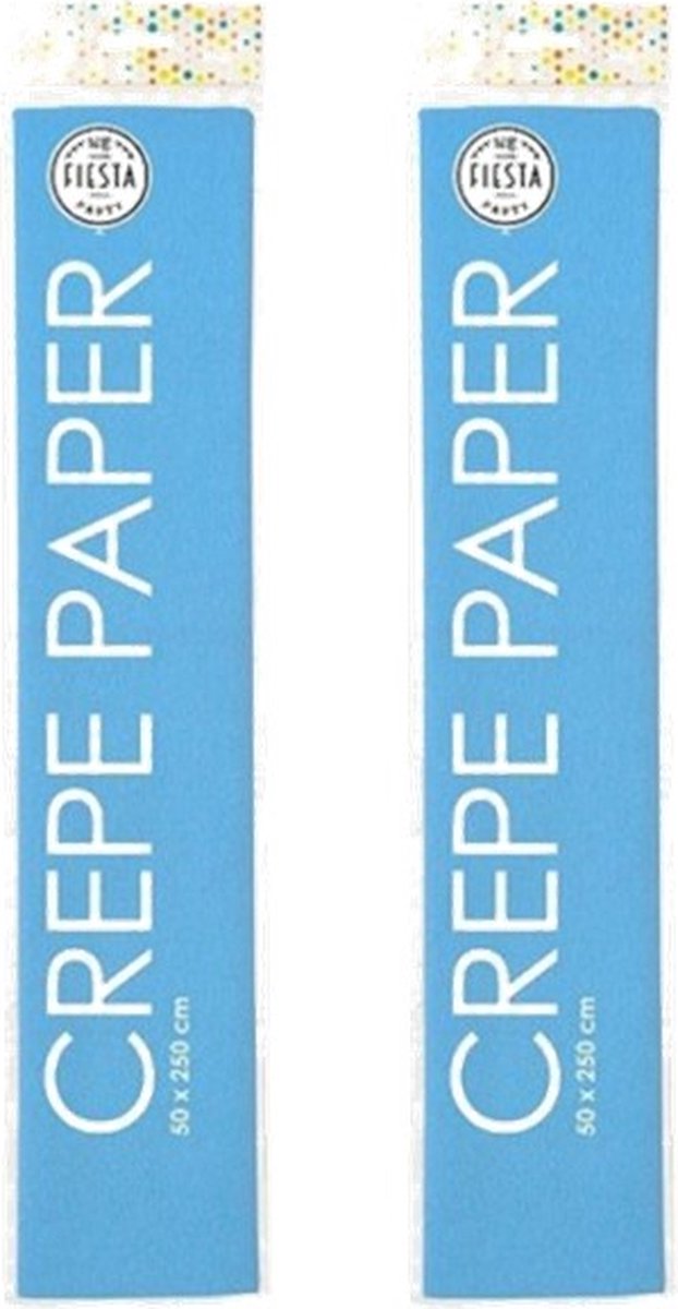 2x  CREPE PAPIER 50X250CM baby licht blauw  Globos 250 x 50 cm.