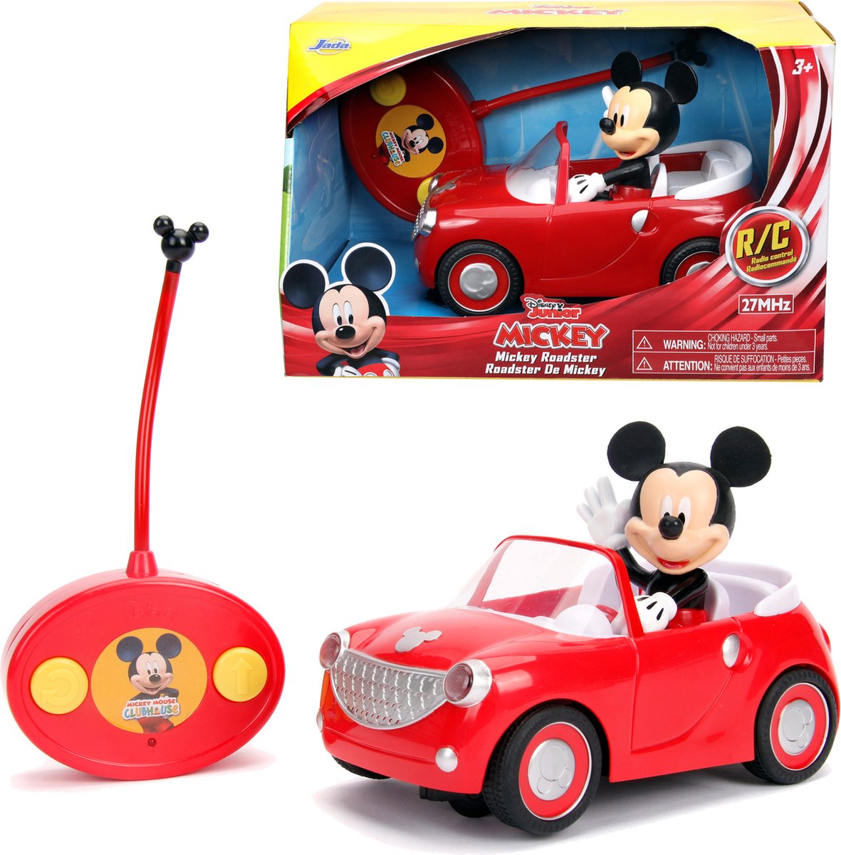 Jada Disney - RC Mickie Roadster - 19 cm - 24. GHz - Bestuurbare auto