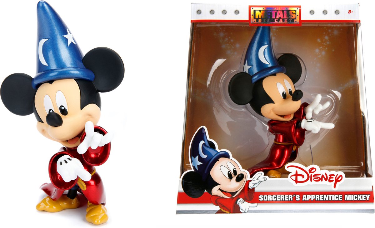 Jada Toys Disney Mickey Mouse Sorcerers Apprentic - Metaal - 15 cm + 5 cm - Actiefiguur