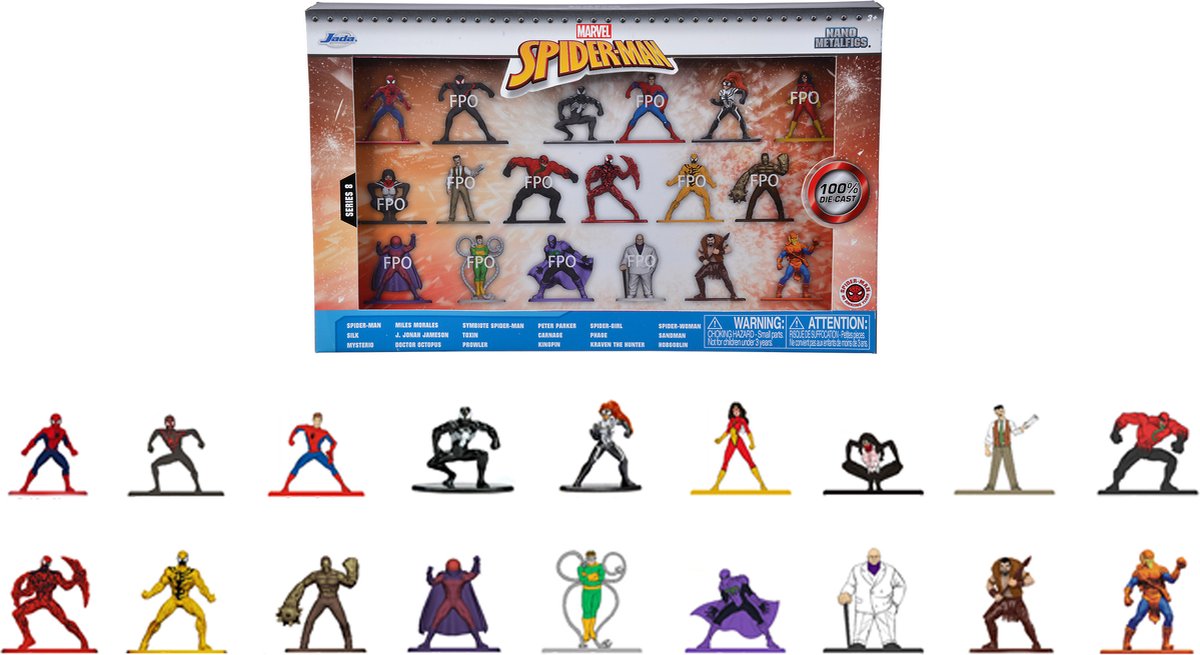 Jada Toys Marvel Multipack Pack Nano - Wave 8 - Metaal - Actiefiguur