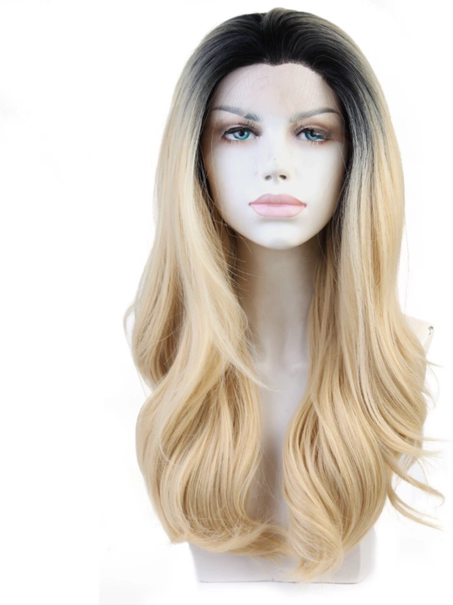 ACTIE Jennah Synthetische frontlace hair pruiken Kleur:ombre blonde 46cm