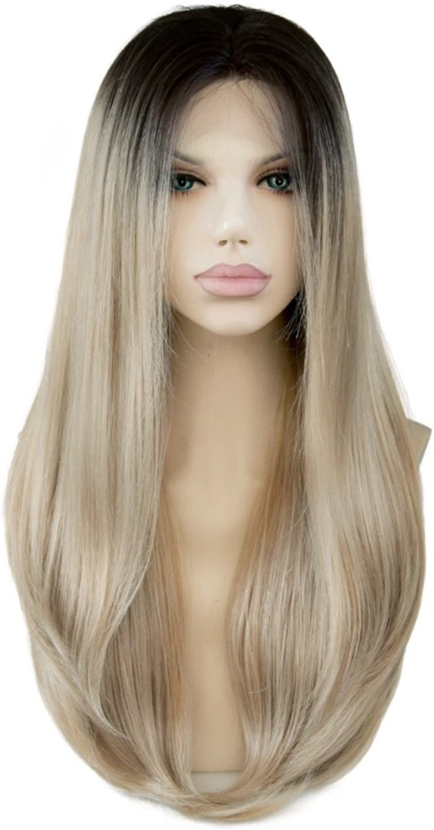 Actie Synthetic haar front lace wig Solange kleur:4/16/1001 45cm