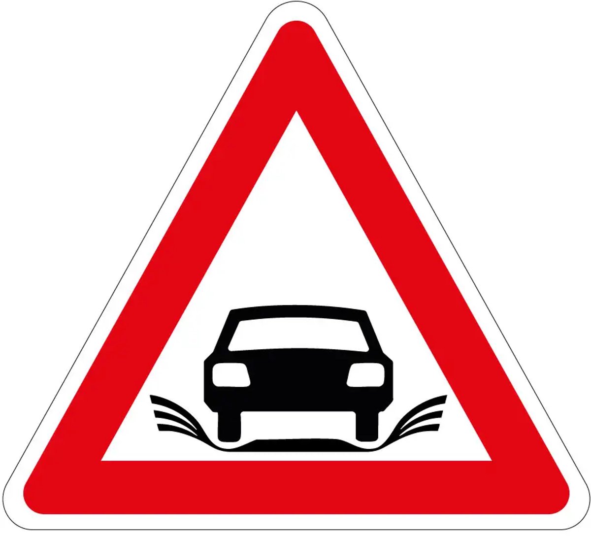 Aquaplaning wateroverlast sticker - 40 cm