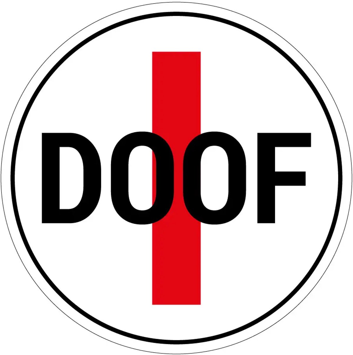 Doof sticker - 20 cm