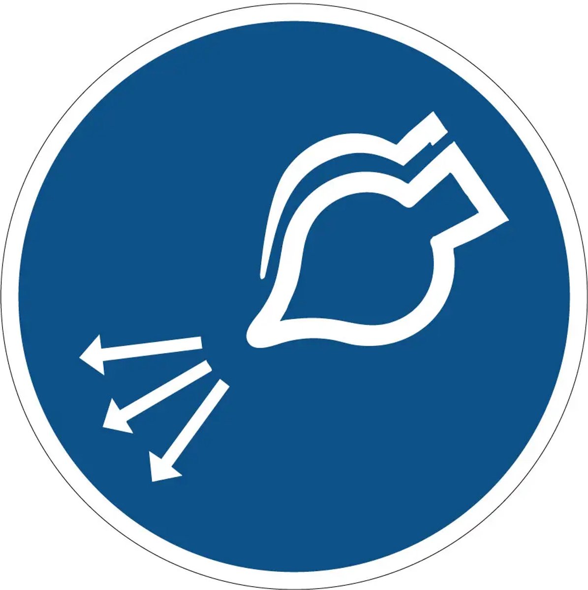 Luchttoevoer starten gebodssticker - M044 - 10 cm