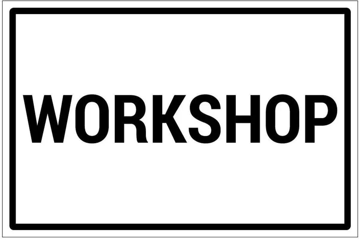 Workshop sticker - 18 x 12 cm