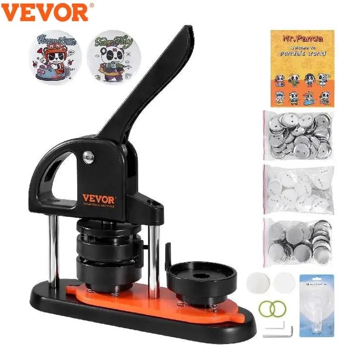   - Button machine - Button maker - Pinmaker - Badge maker - Buttons zelf maken - incl. 100 buttons - 5.8cm