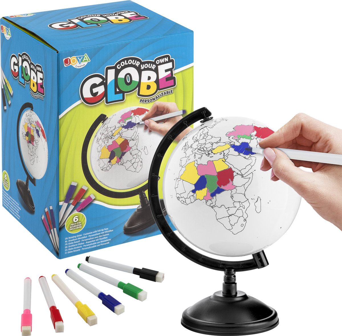   Kinderen Educatief - Inkleuren - Educatief Speelgoed - 6 Kleuren Uitwisbare Markers - Personaliseer je Eigen   - Creatief Speelgoed voor Kinderen -   Decoratie